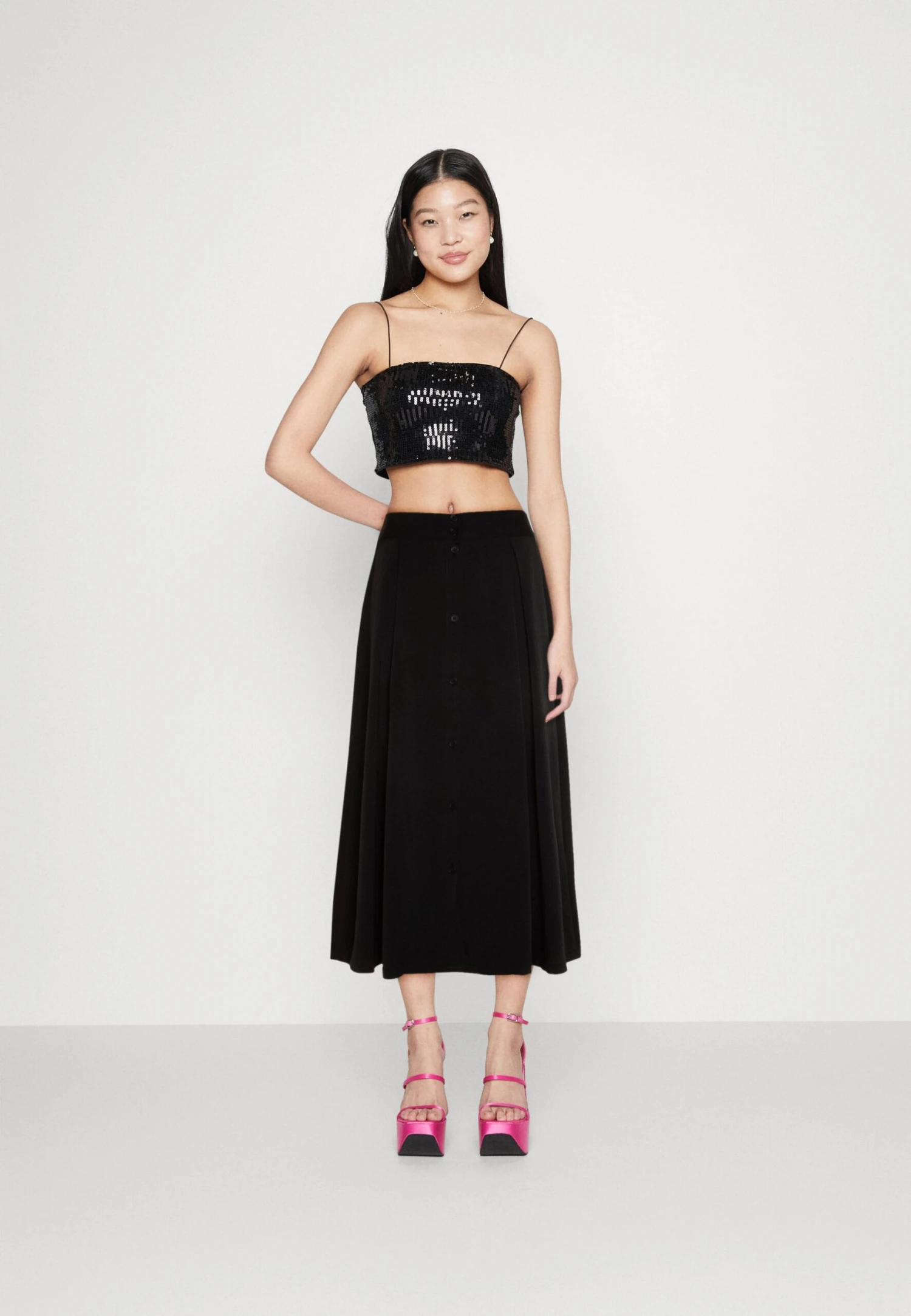 Monki Maxirok - Black Solid 2 Monki Maxirok - Black Solid - Afbeelding 2