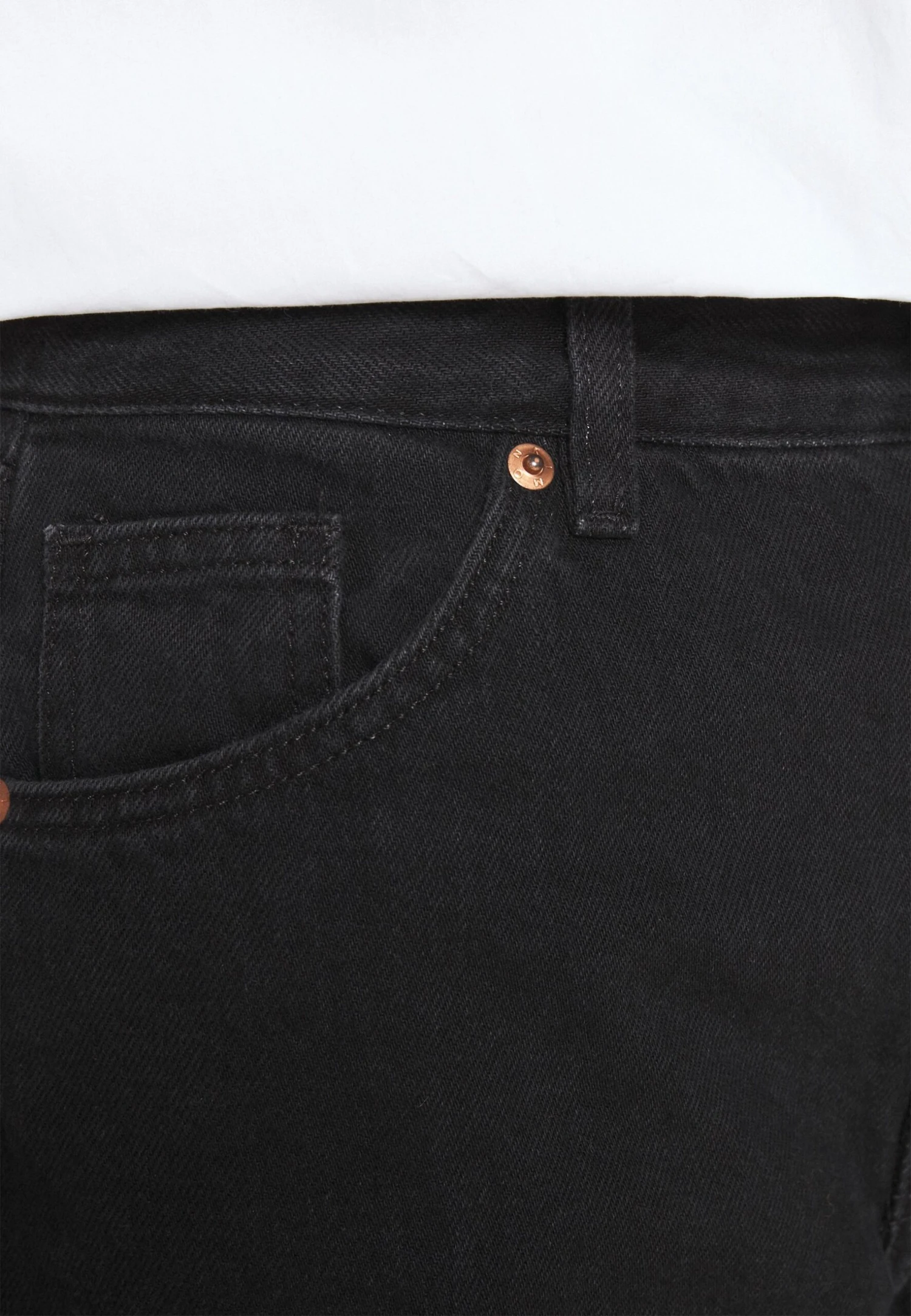 Monki Straight Leg Jeans - Black Dark 5 Monki Straight Leg Jeans - Black Dark - Afbeelding 5