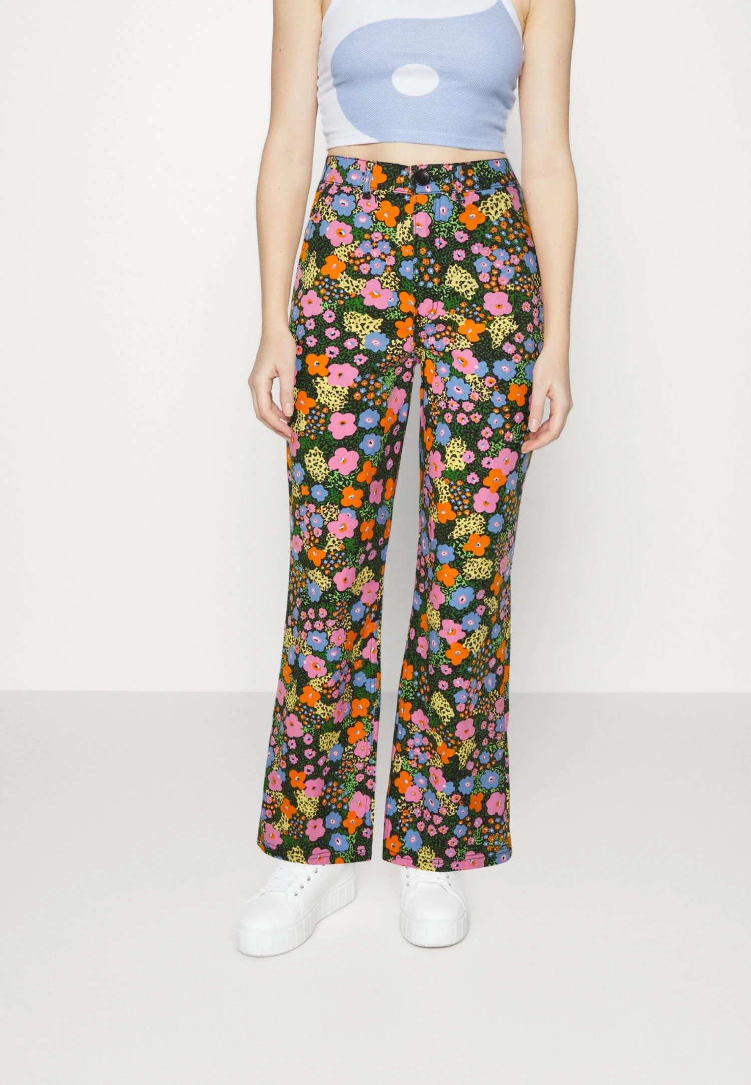 Monki Flared Jeans - Multi-Coloured 1 Monki Flared Jeans - Multi-Coloured