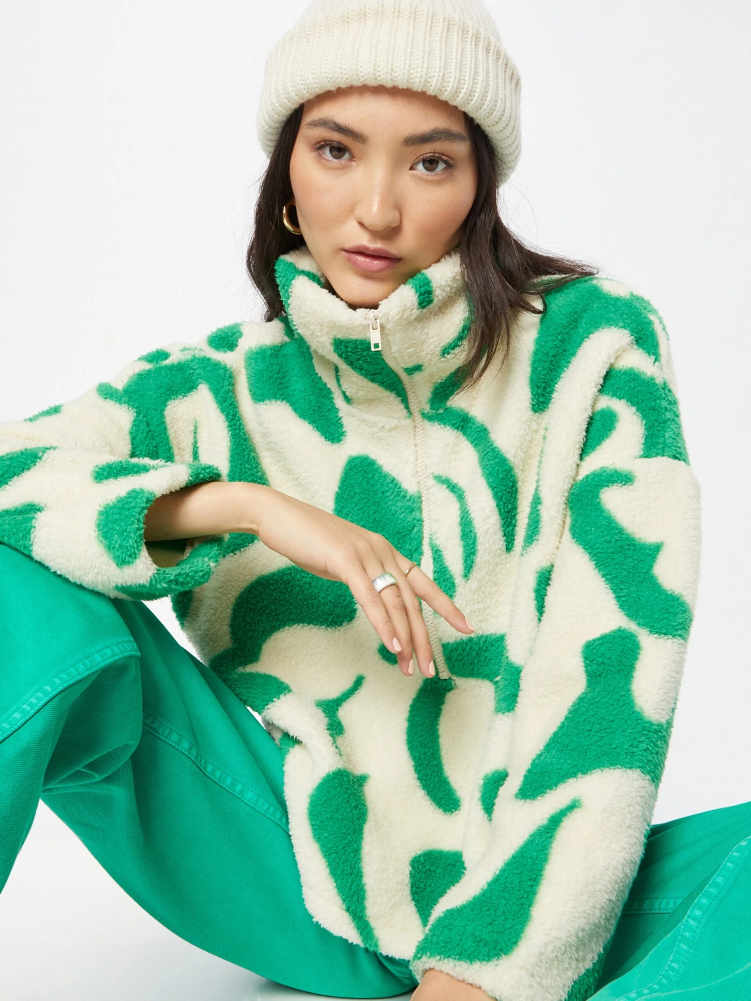 Monki Coltruien Trui Dames Crème 2 Monki Coltruien Trui Dames Crème - Afbeelding 2