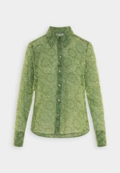 Monki Blouse - Green Solid
