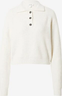 Monki Fijngebreide Truien Trui Dames Wit GemĂȘleerd