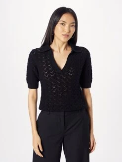 Monki Fijngebreide Truien Trui Dames Zwart -Monki Winkel 2704062ed173358957fe90b516fc7195