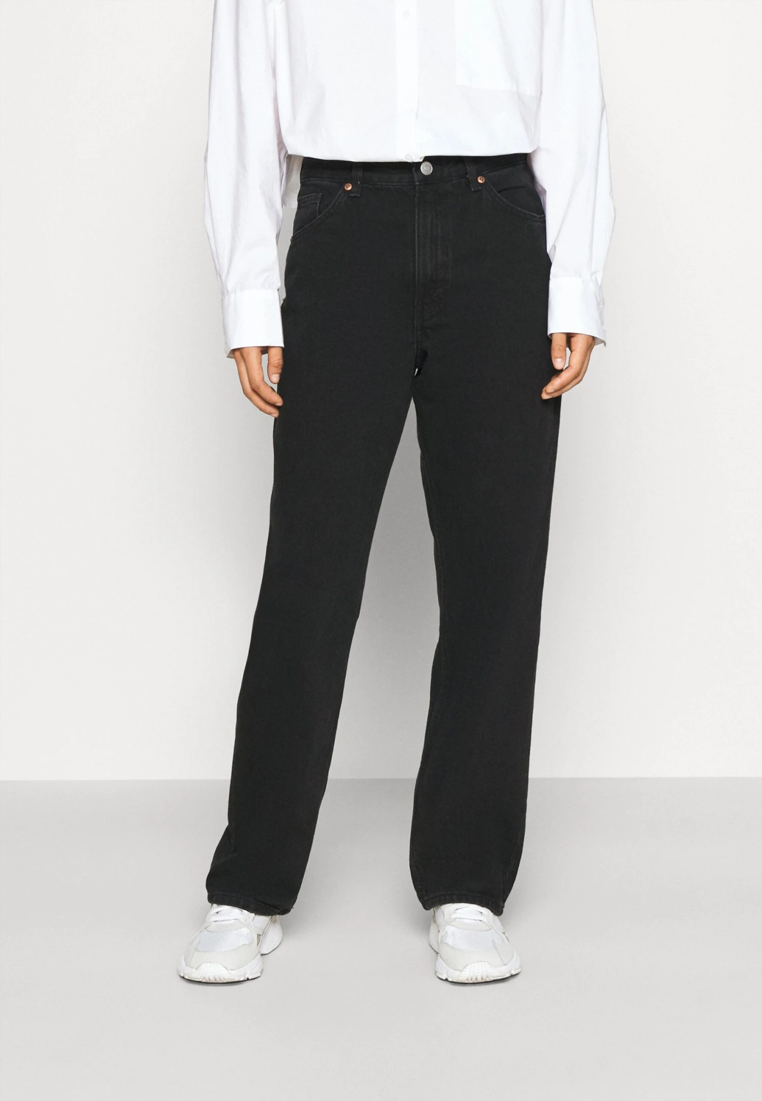 Monki Straight Leg Jeans - Black Dark 1 Monki Straight Leg Jeans - Black Dark