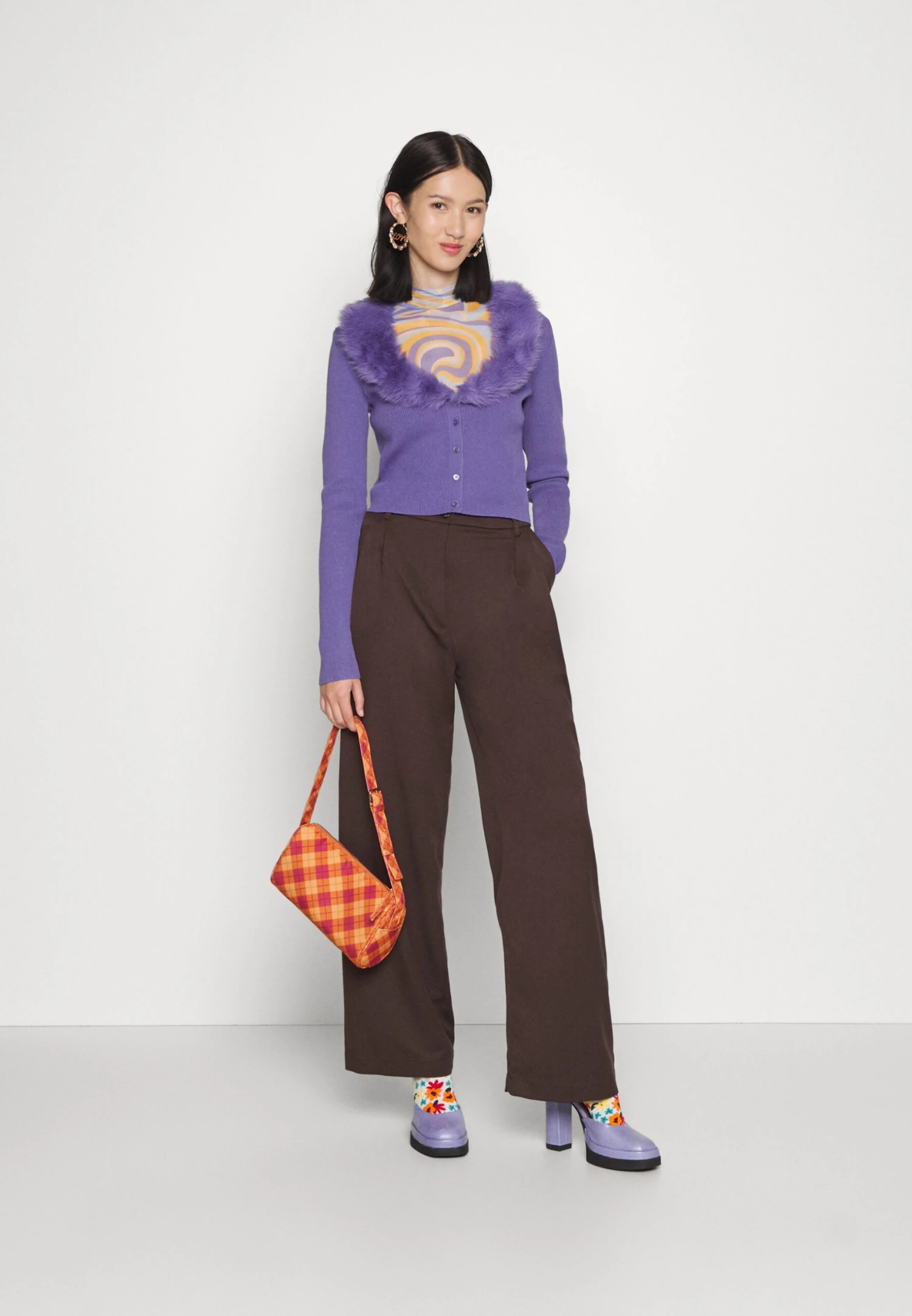 Monki Broek - Brown Dark Brun 2 Monki Broek - Brown Dark Brun - Afbeelding 2