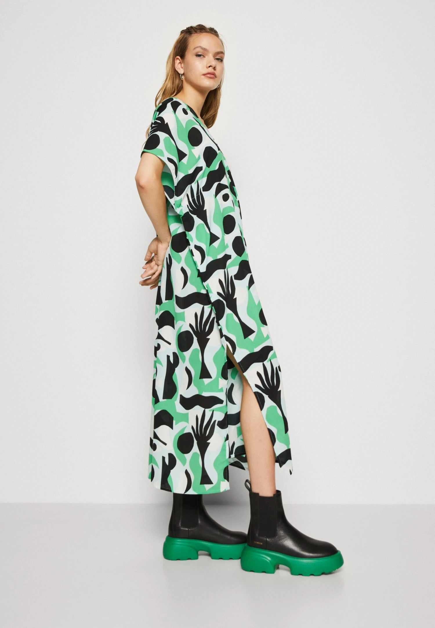 Monki Blousejurk - Turquoise Light Green 4 Monki Blousejurk - Turquoise Light Green - Afbeelding 4