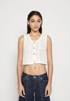 Monki Bodywarmer - White Dusty Light