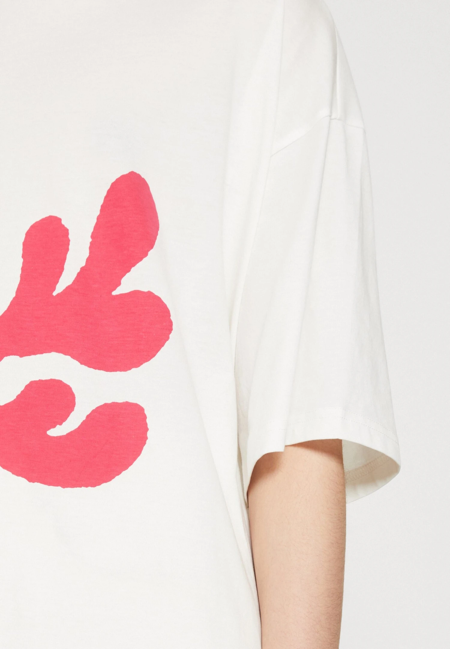 Monki T-Shirt Basic - Pink/Off-White 6 Monki T-Shirt Basic - Pink/Off-White - Afbeelding 6