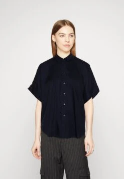 Monki Luca- Overhemdblouse - Dark Navy/Blue Solid