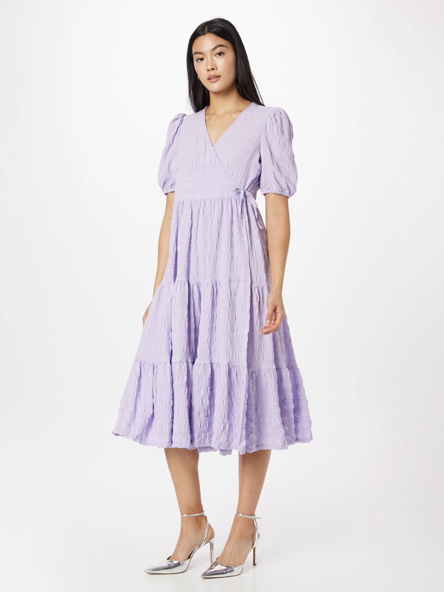 Monki Midi Jurken Jurk Dames Lichtlila 3 Monki Midi Jurken Jurk Dames Lichtlila - Afbeelding 3