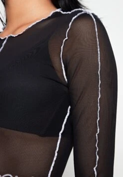 Monki Longsleeve - Black Dark Contrast Col Stitch -Monki Winkel 5deea7ae93f6405a8e325d4a2b7b55e2