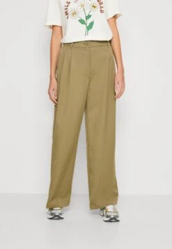 Monki Broek - Khaki Green Medium Dusty