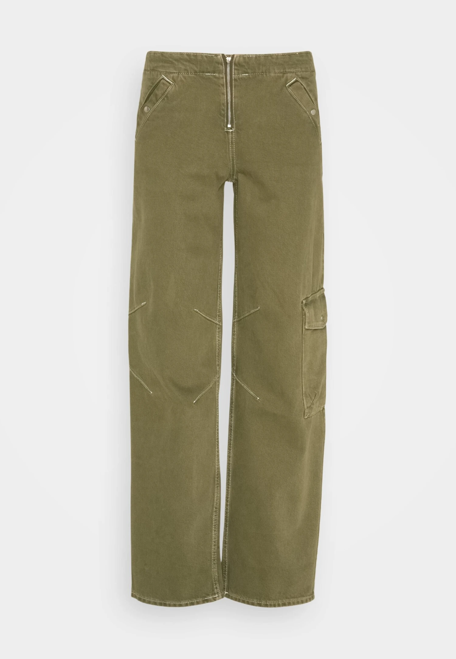 Monki Relaxed Fit Jeans - Green Washed Out 5 Monki Relaxed Fit Jeans - Green Washed Out - Afbeelding 5