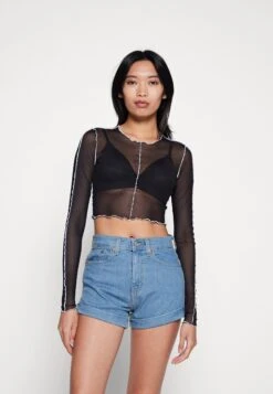 Monki Longsleeve - Black Dark Contrast Col Stitch