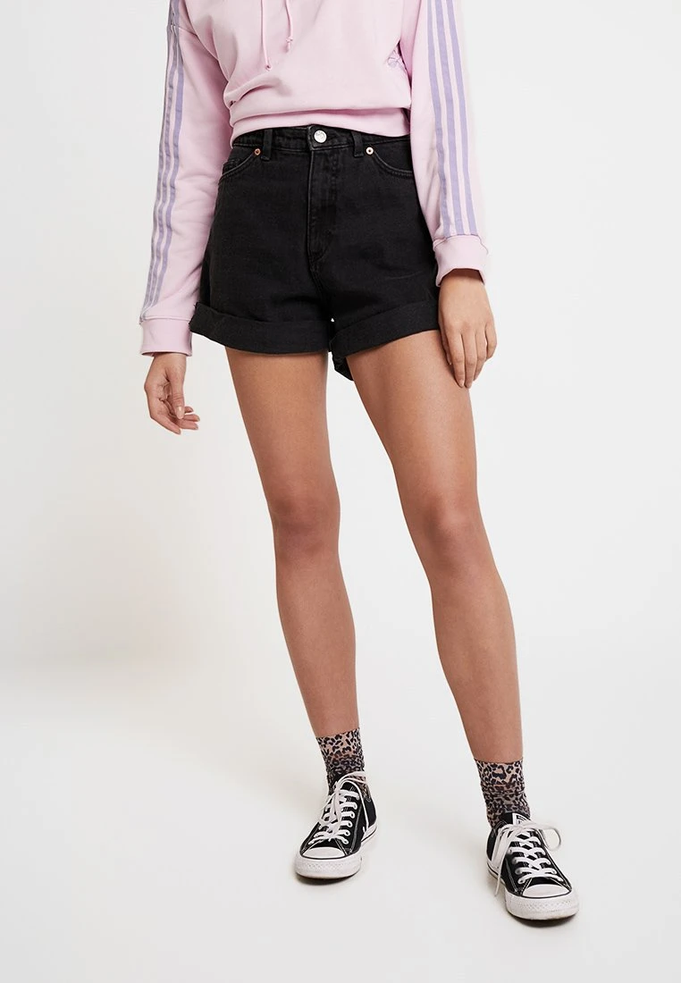 Monki Jeansshort - Washed Black 1 Monki Jeansshort - Washed Black