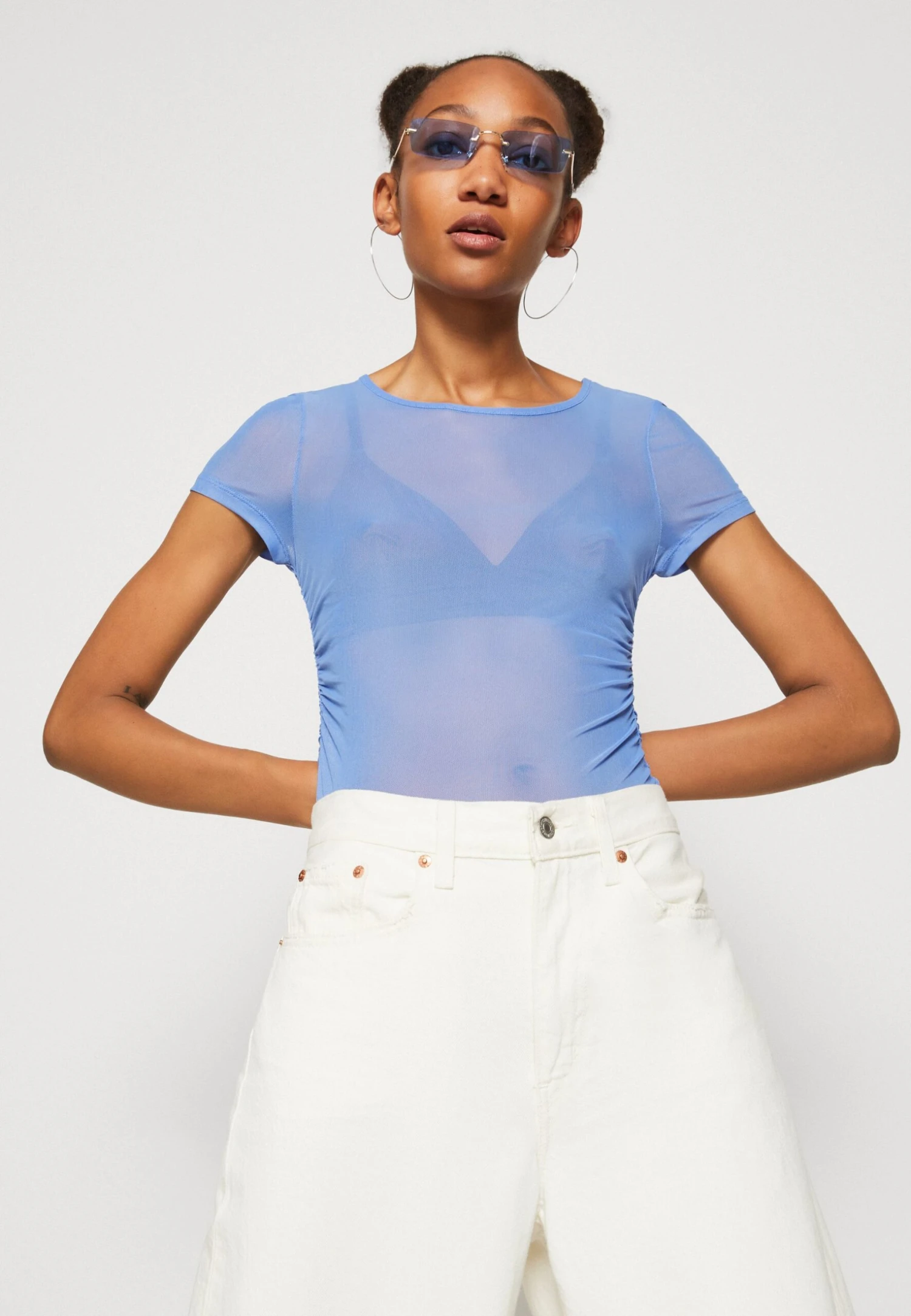 Monki T-Shirt Print - Blue 4 Monki T-Shirt Print - Blue - Afbeelding 4