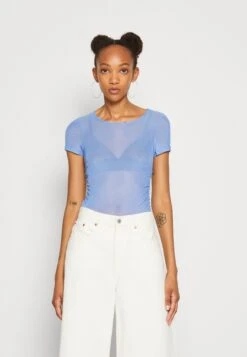 Monki T-Shirt Print - Blue