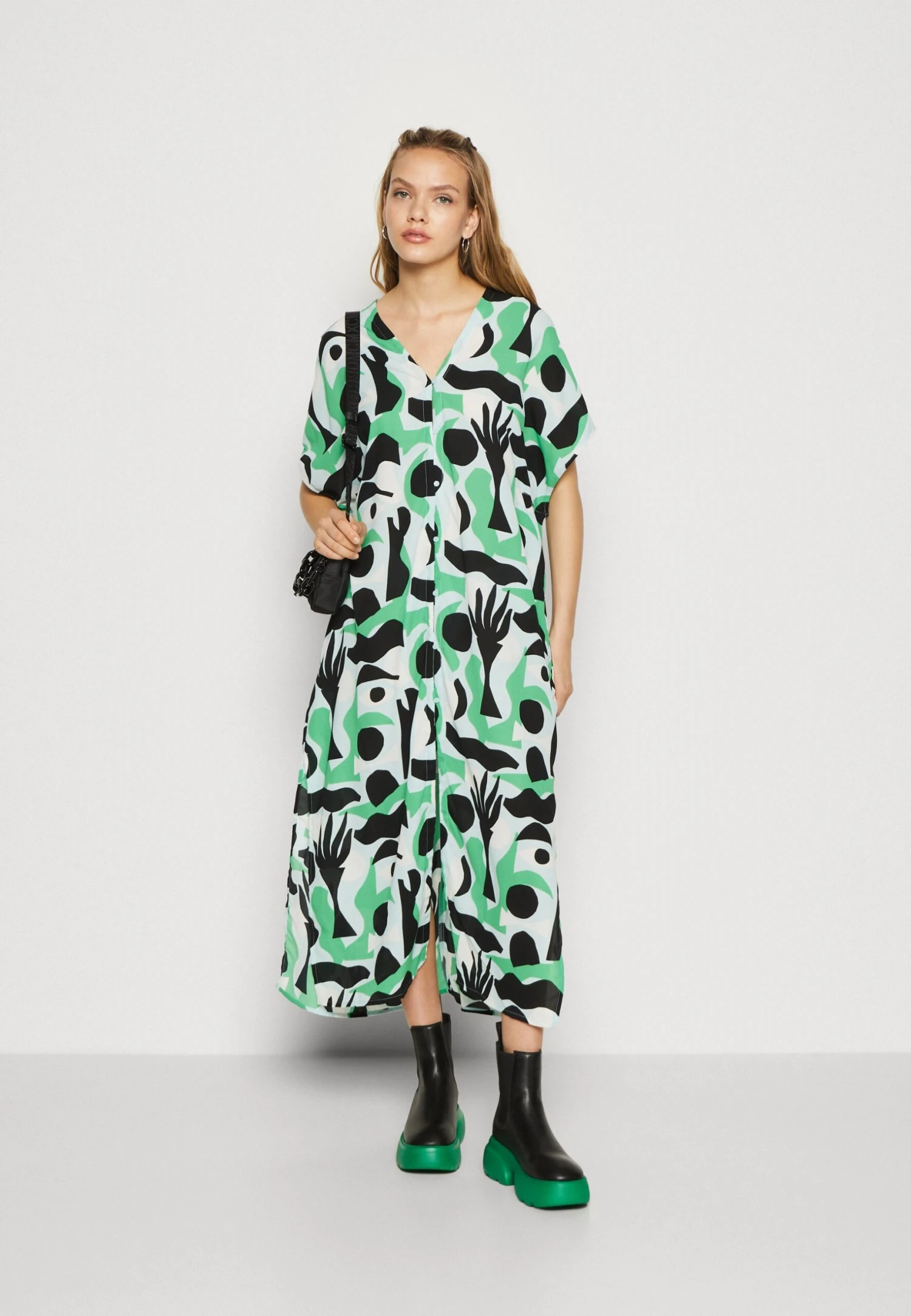 Monki Blousejurk - Turquoise Light Green 2 Monki Blousejurk - Turquoise Light Green - Afbeelding 2