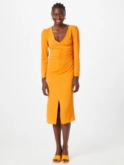 Monki Midi Jurken Jurk Dames Oranje 7 Monki Midi Jurken Jurk Dames Oranje -Monki Winkel 886a6890bcacca7ade9670b559fdca82
