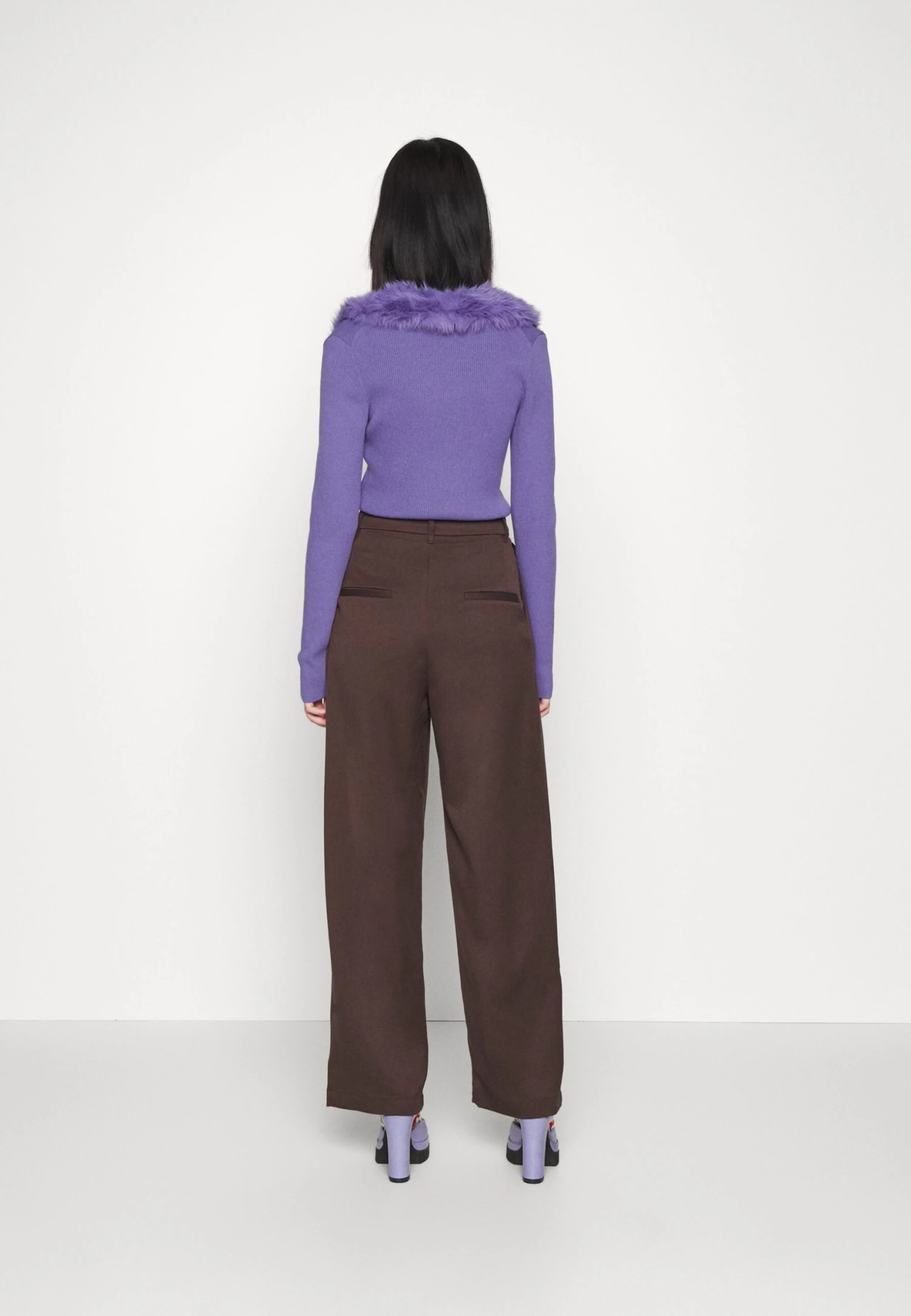 Monki Broek - Brown Dark Brun 3 Monki Broek - Brown Dark Brun - Afbeelding 3
