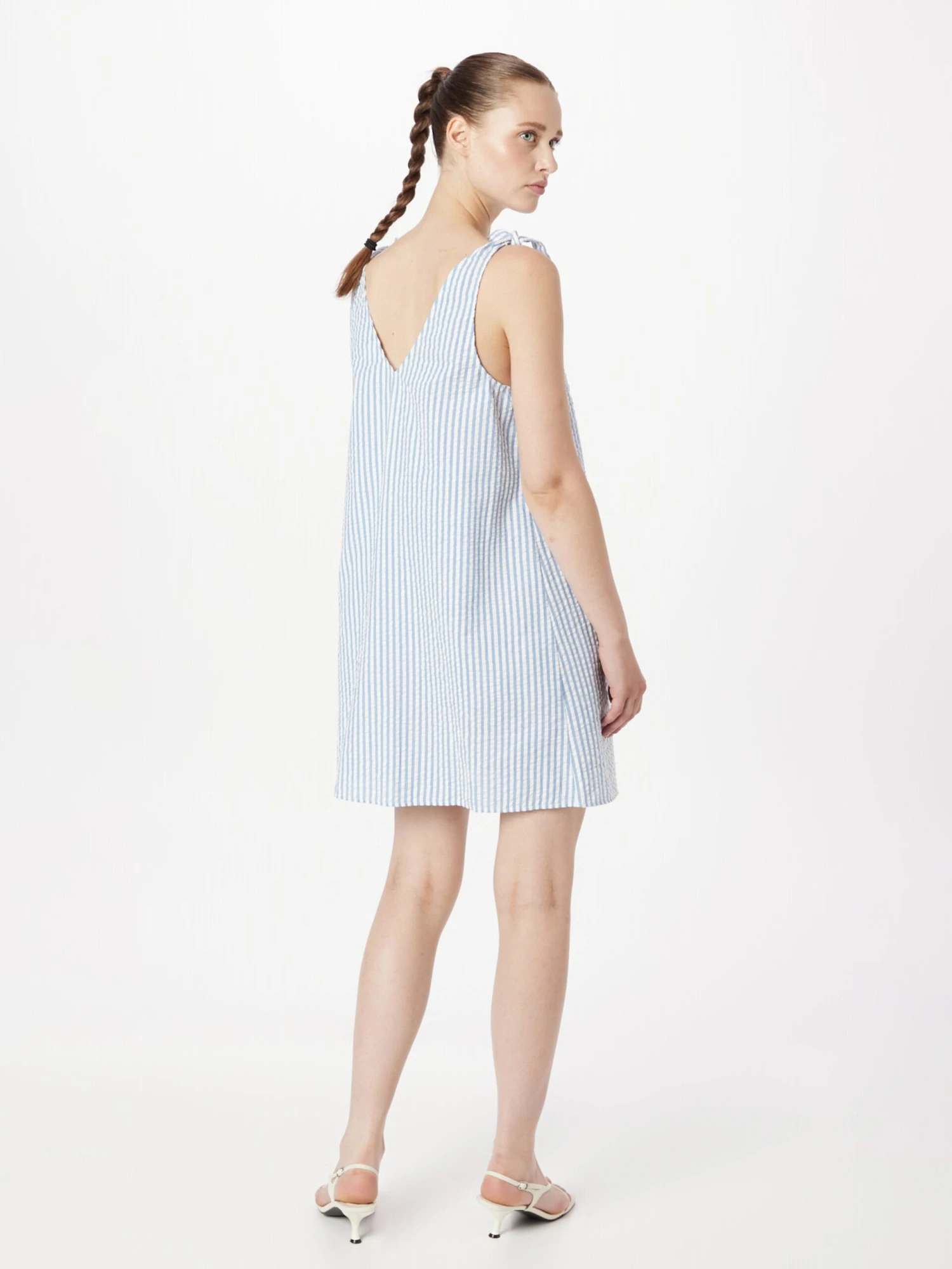 Monki Zomerjurken Zomerjurk Dames Smoky Blue 4 Monki Zomerjurken Zomerjurk Dames Smoky Blue - Afbeelding 4