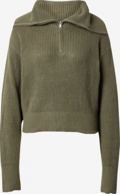 Monki Coltruien Trui Dames Olijfgroen