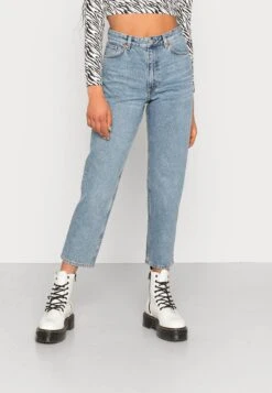 Monki Straight Leg Jeans - Blue Dusty Light