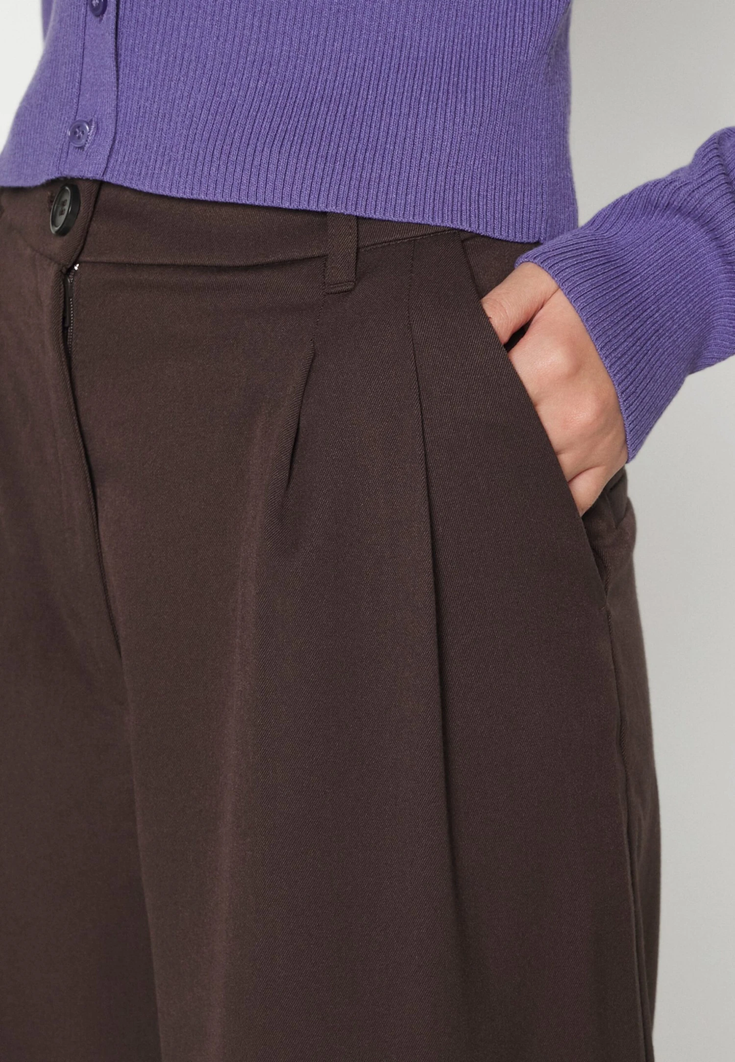 Monki Broek - Brown Dark Brun 6 Monki Broek - Brown Dark Brun - Afbeelding 6