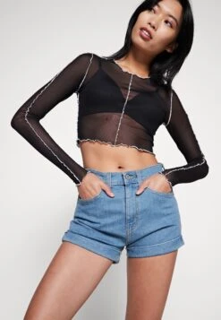 Monki Longsleeve - Black Dark Contrast Col Stitch -Monki Winkel a7b126df0d7b4c4785985fef767f27d2