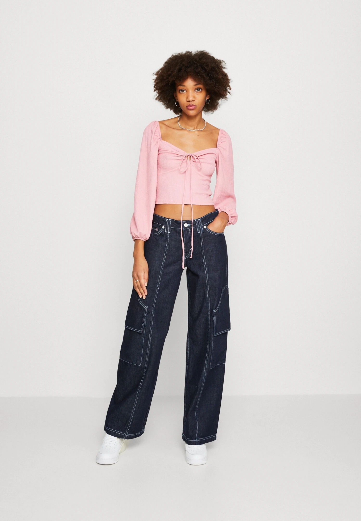 Monki Longsleeve - Light Pink 2 Monki Longsleeve - Light Pink - Afbeelding 2