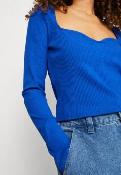 Monki Longsleeve - Blue Bright Solid -Monki Winkel aa17b7ab6a3f48f9a7992e659197d98c