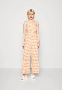 Monki Jumpsuit - Orange Gingham