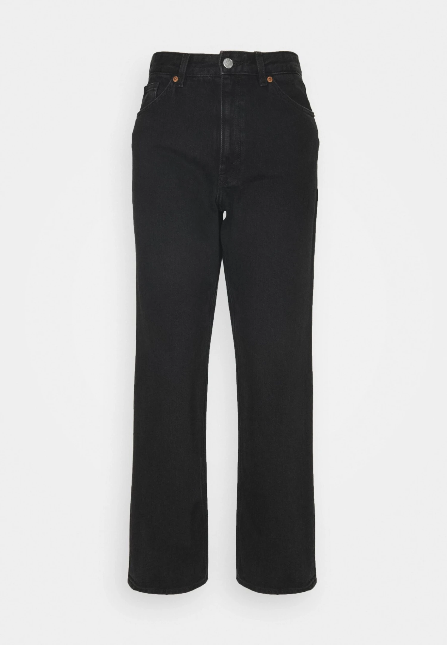 Monki Straight Leg Jeans - Black Dark 4 Monki Straight Leg Jeans - Black Dark - Afbeelding 4