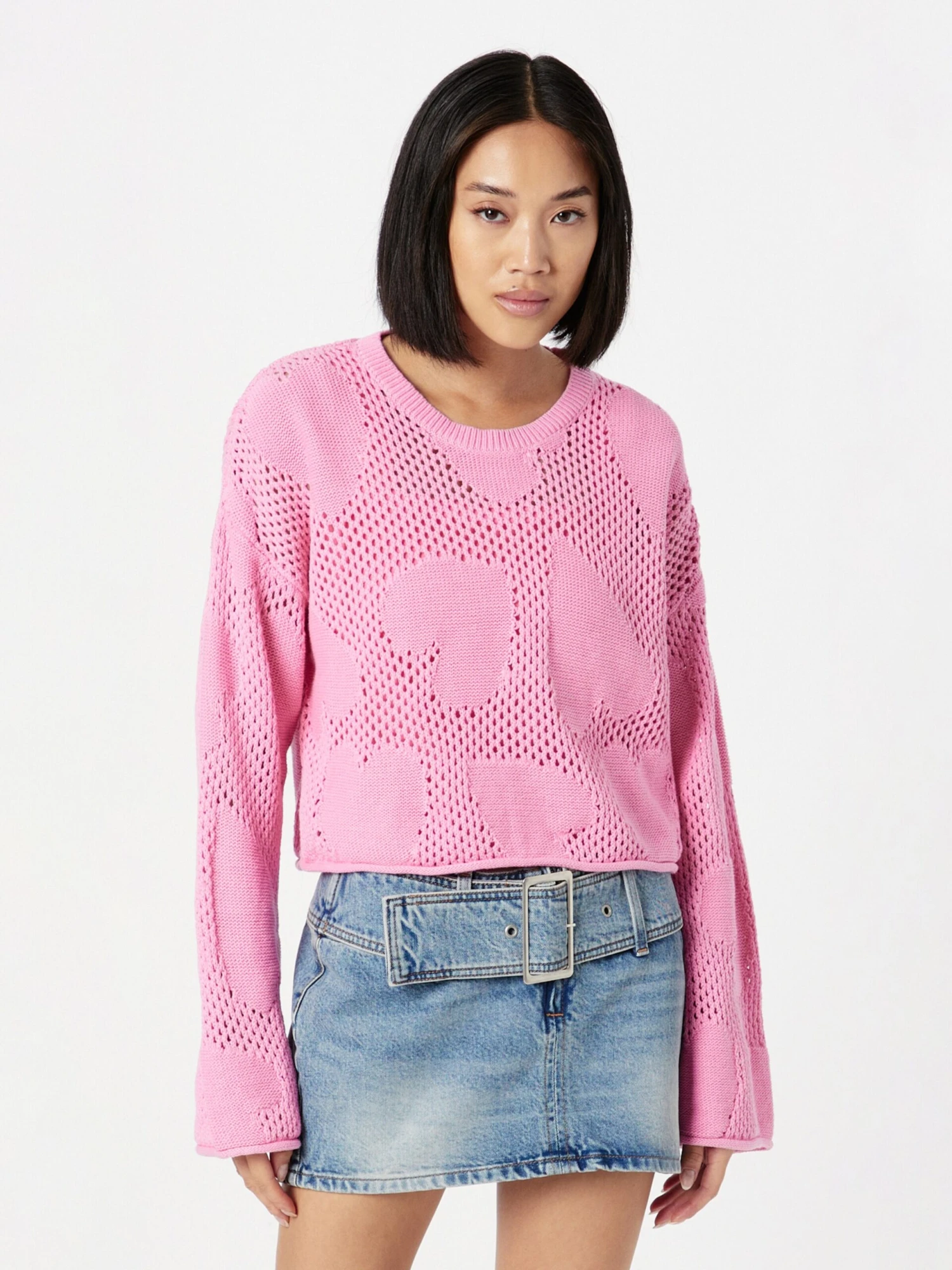 Monki Fijngebreide Truien Trui Dames Lichtroze 3 Monki Fijngebreide Truien Trui Dames Lichtroze - Afbeelding 3