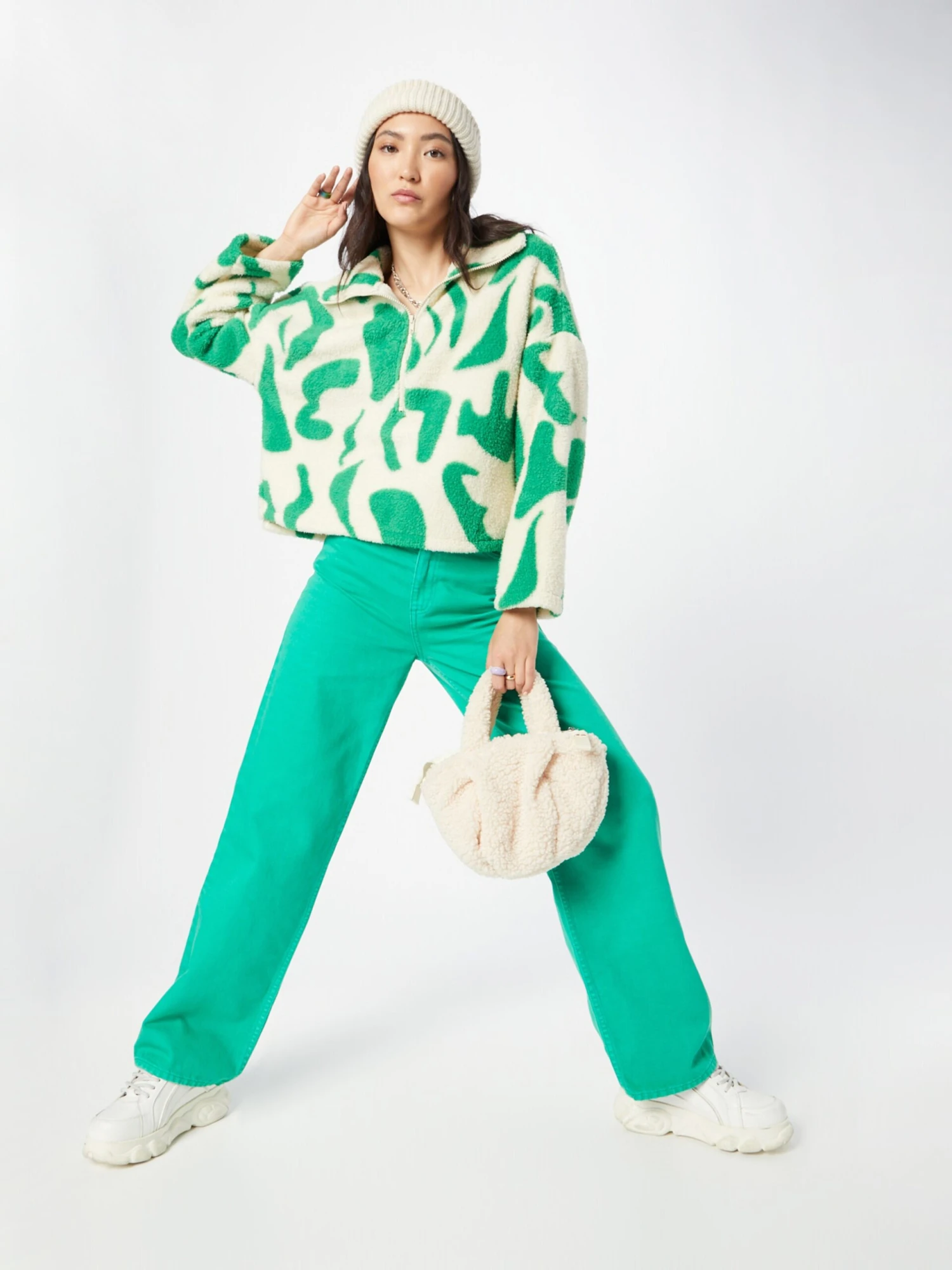 Monki Coltruien Trui Dames Crème 5 Monki Coltruien Trui Dames Crème - Afbeelding 5