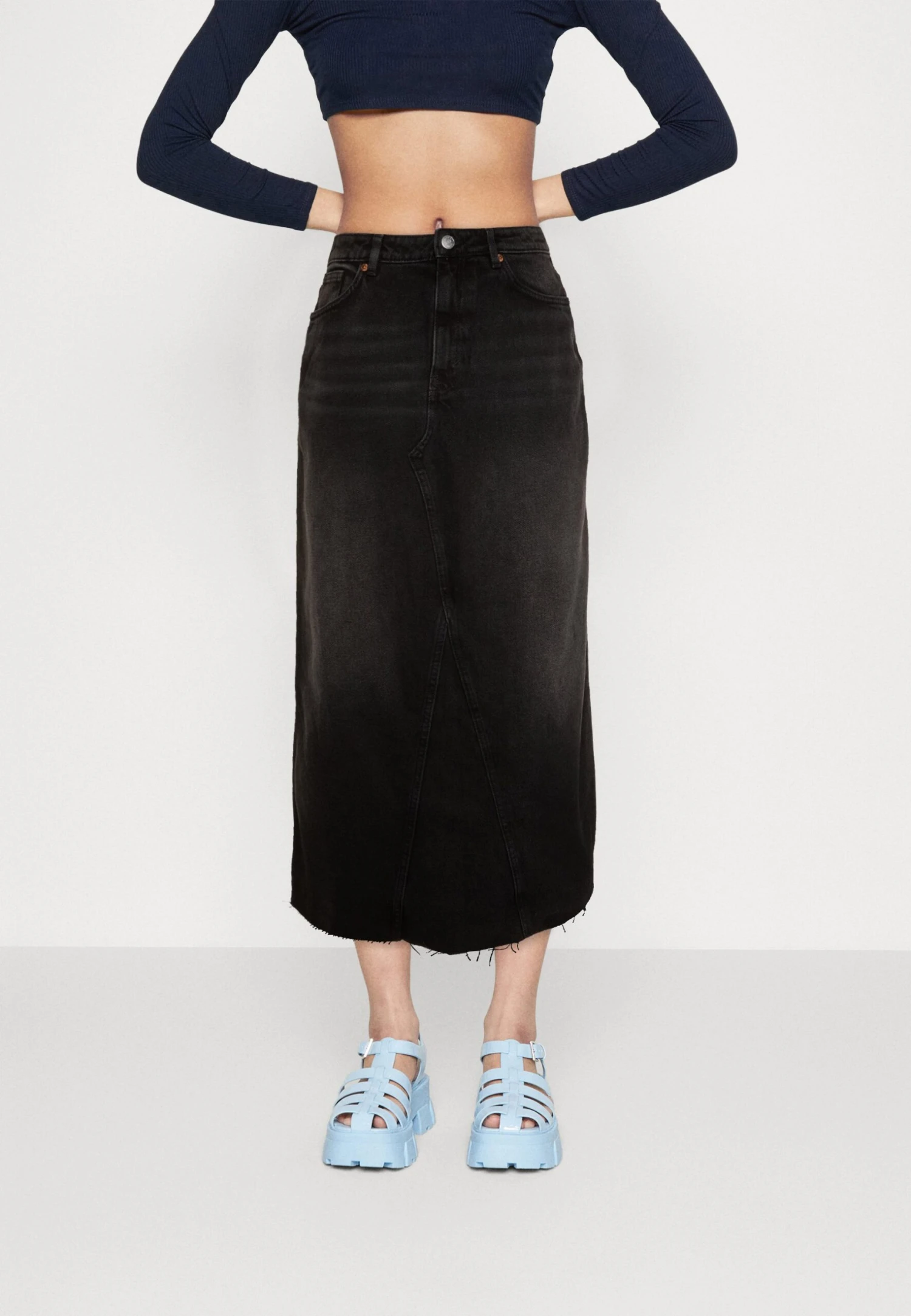 Monki Jeansrok - Black 1 Monki Jeansrok - Black