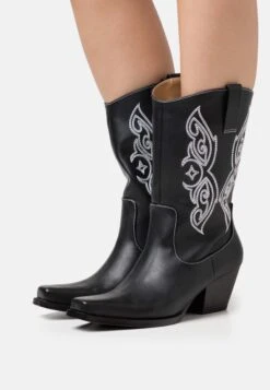 Monki Cowboy-/Bikerlaarzen - Black Dark