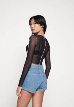 Monki Longsleeve - Black Dark Contrast Col Stitch -Monki Winkel de7426c4c6a0405c96ca3a6541dd1230