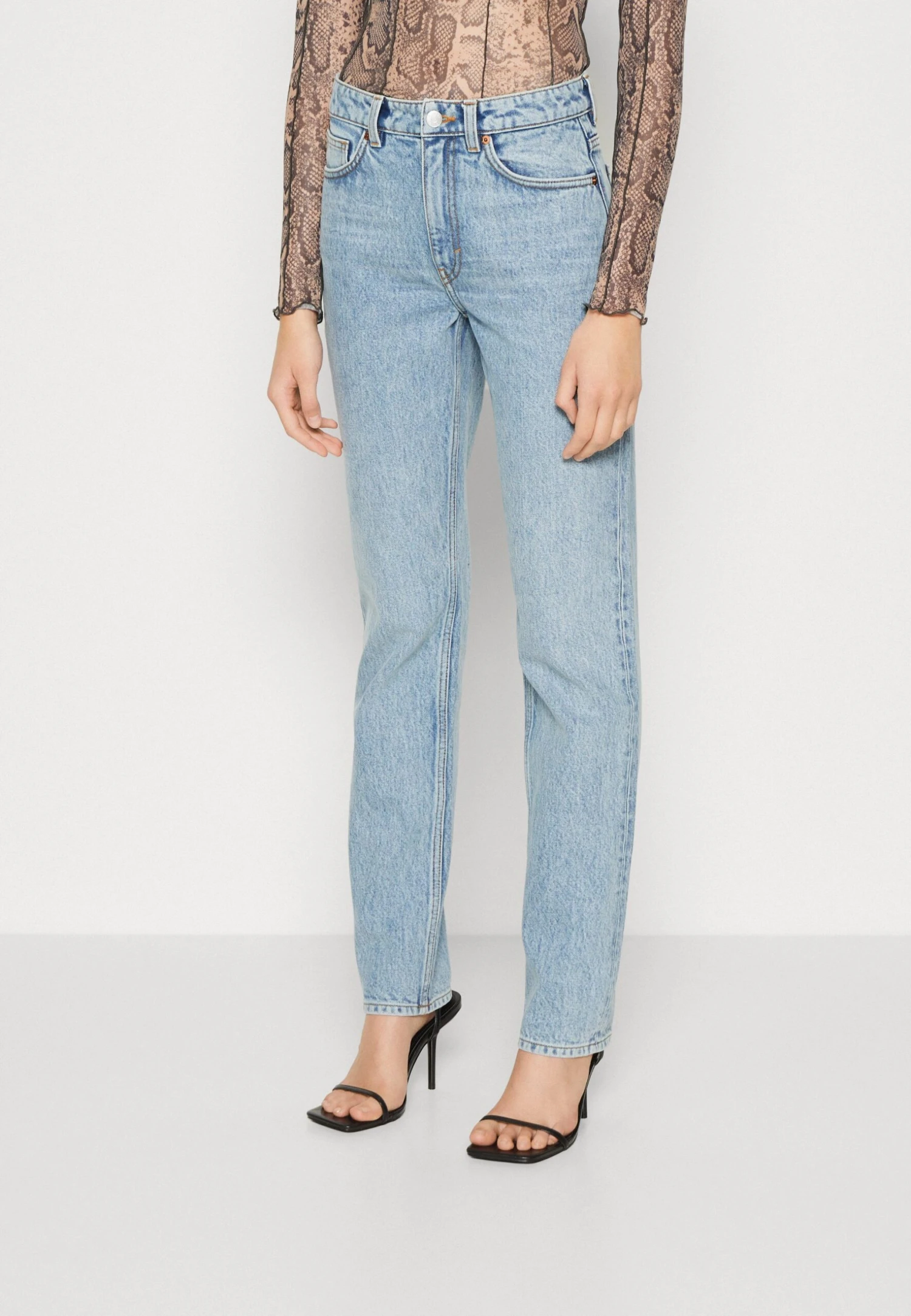 Monki Straight Leg Jeans - Blue 1 Monki Straight Leg Jeans - Blue