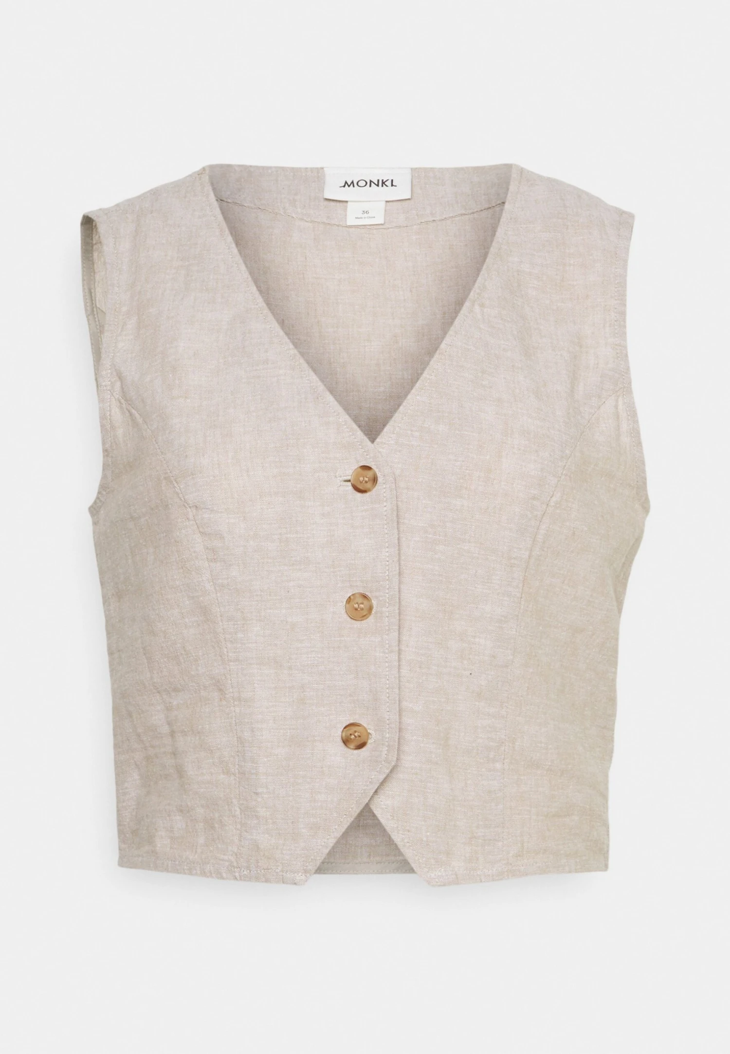 Monki Bodywarmer - Beige Dusty Light 4 Monki Bodywarmer - Beige Dusty Light - Afbeelding 4