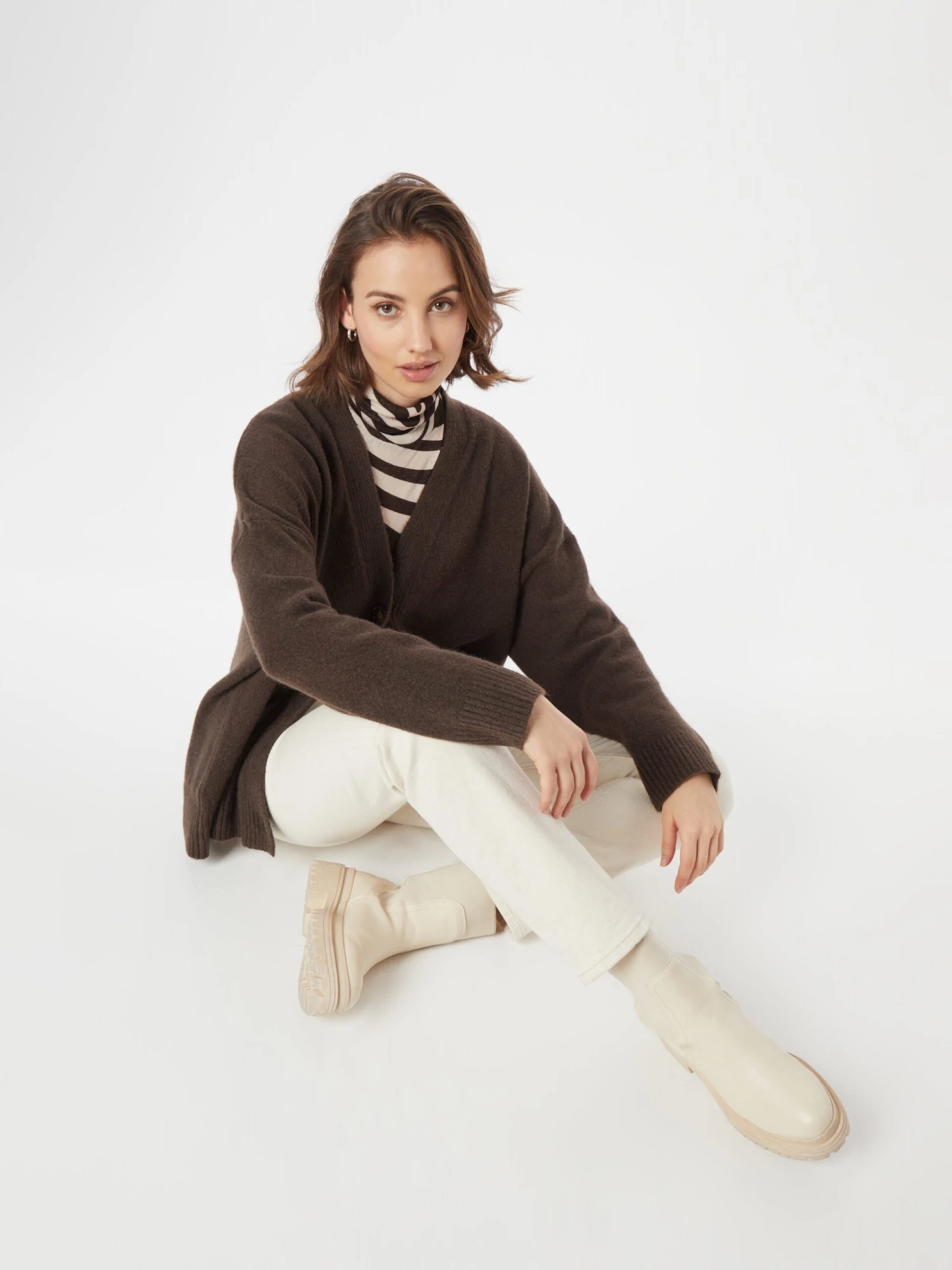 Monki Vesten Oversized Vest Dames Donkerbruin 5 Monki Vesten Oversized Vest Dames Donkerbruin - Afbeelding 5