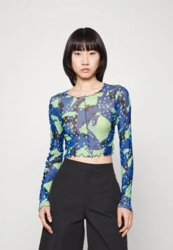 Monki Longsleeve - Light Green/Blue