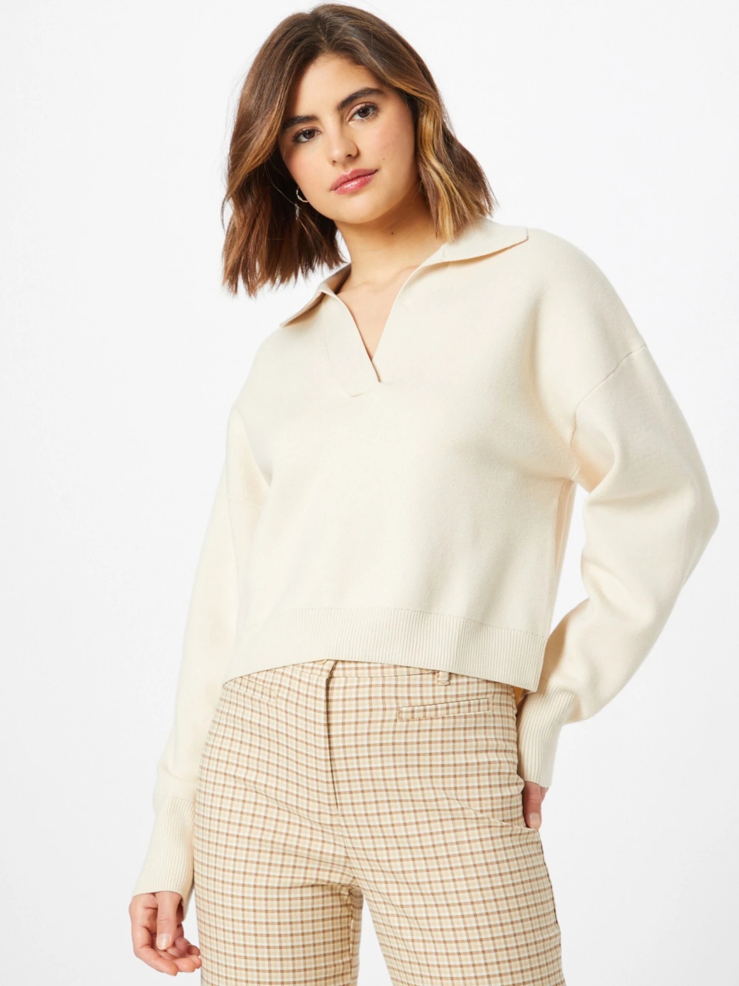 Monki Coltruien Trui Dames Beige 3 Monki Coltruien Trui Dames Beige - Afbeelding 3