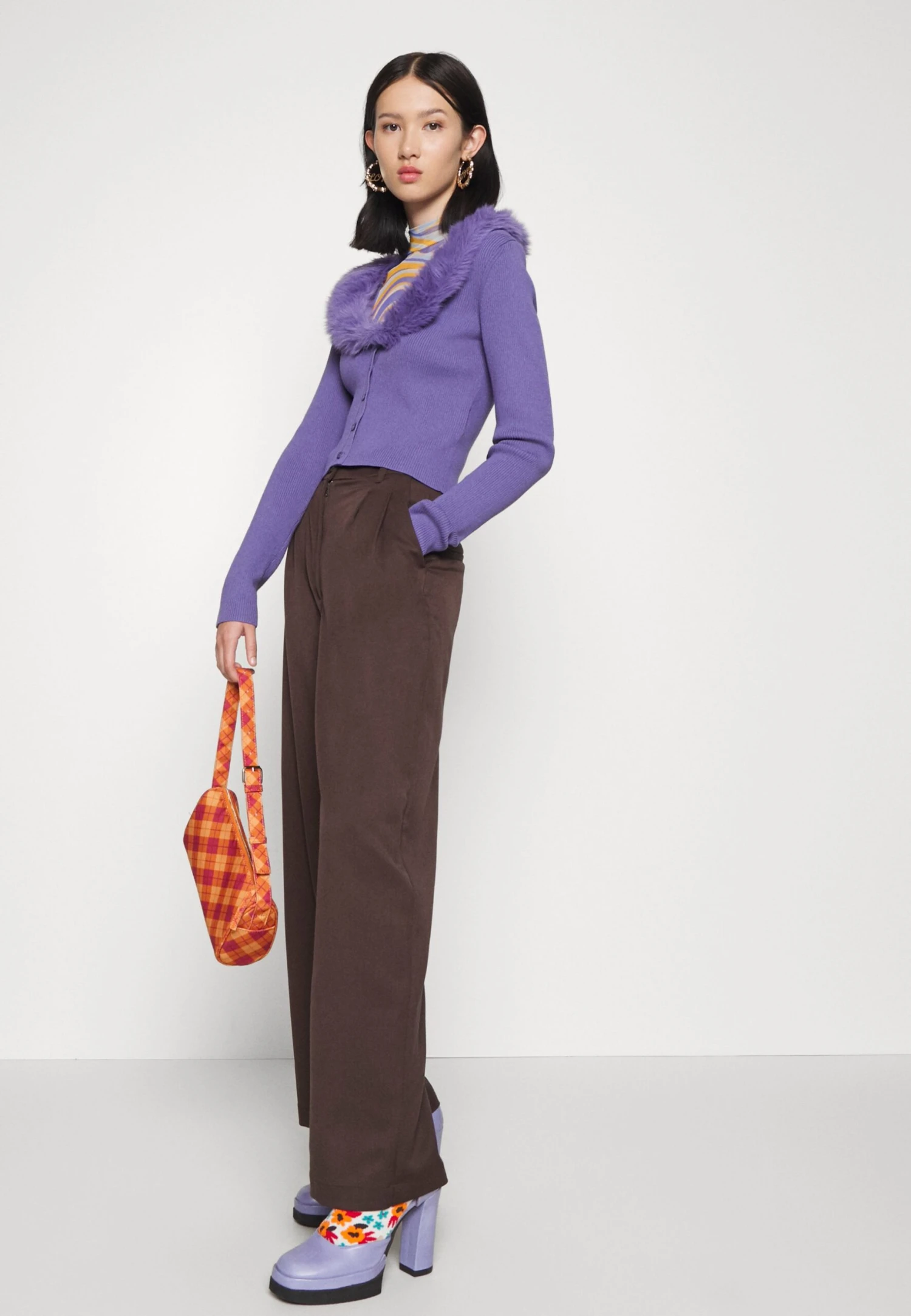 Monki Broek - Brown Dark Brun 4 Monki Broek - Brown Dark Brun - Afbeelding 4