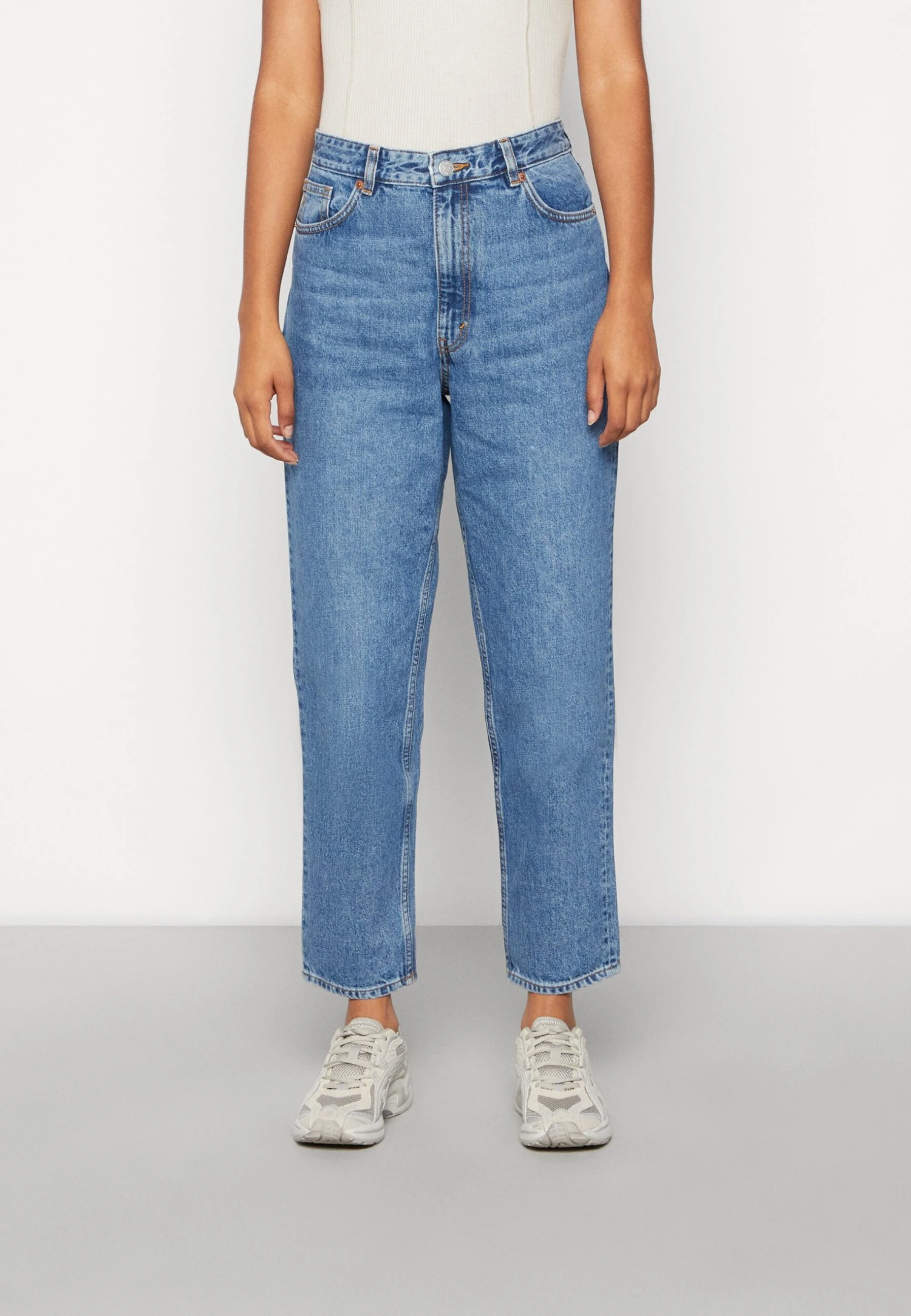 Monki Straight Leg Jeans - Blue Denim 1 Monki Straight Leg Jeans - Blue Denim