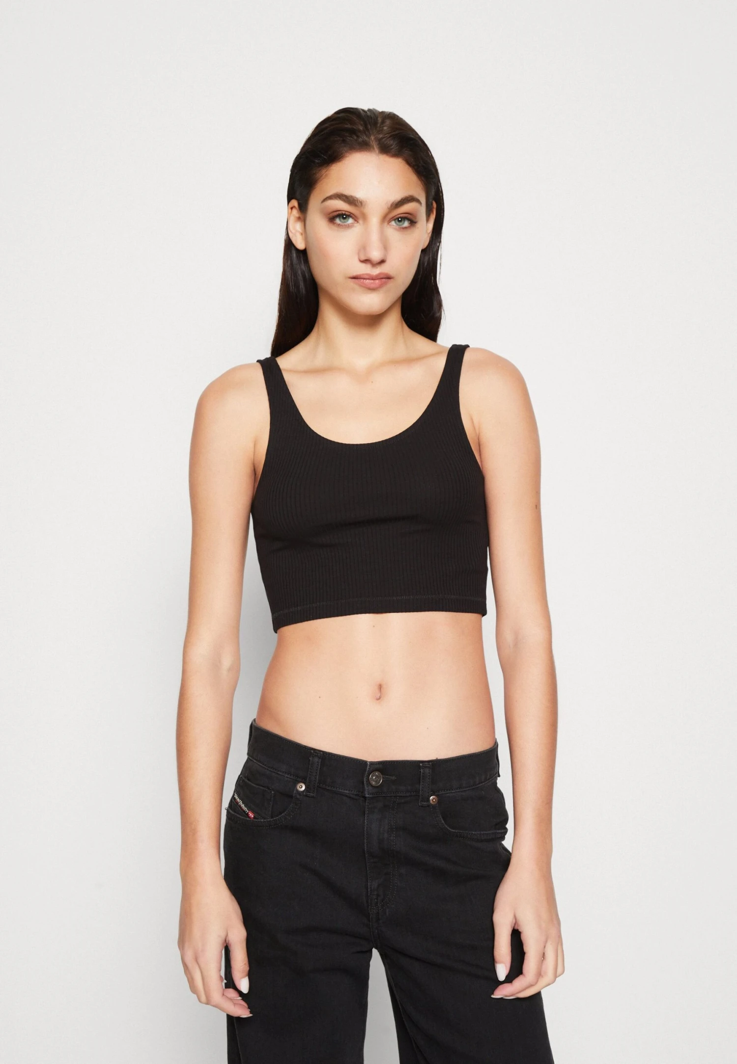 Monki 2 Pack - Top - Black & Green 4 Monki 2 Pack - Top - Black & Green - Afbeelding 4