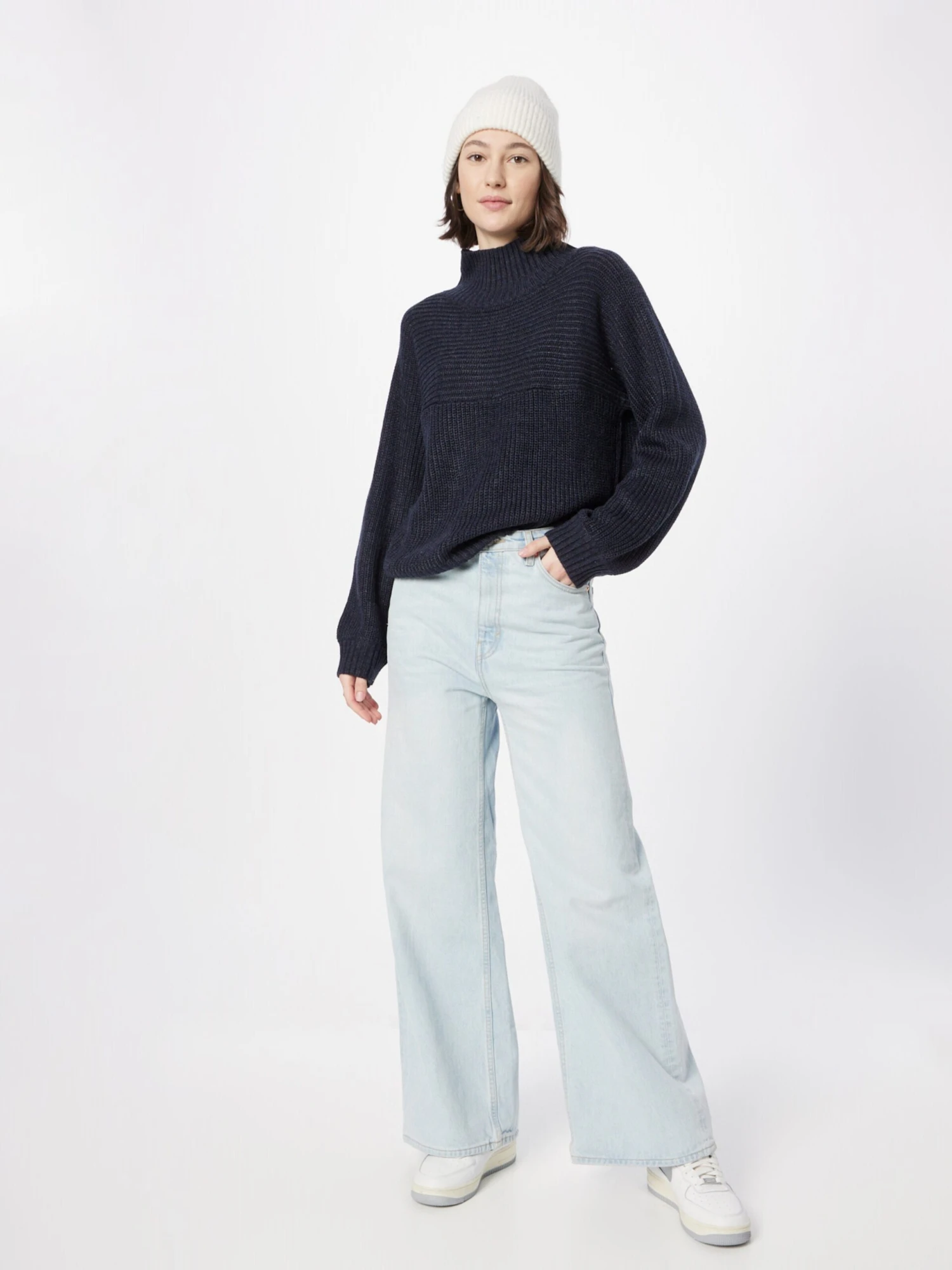 Monki Basic Truien Trui Dames Navy 5 Monki Basic Truien Trui Dames Navy - Afbeelding 5